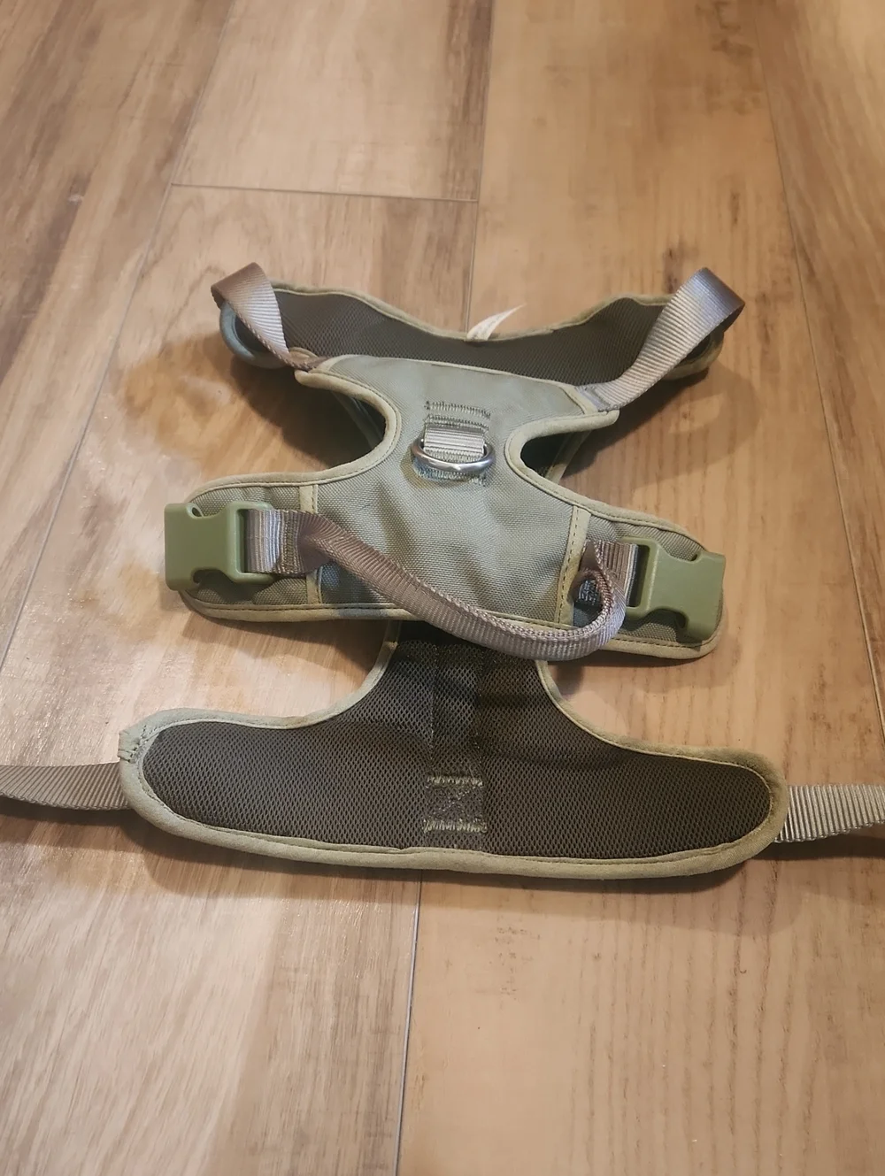 Adjustable Olive Green Dog Harness - Comfortable No-Pull Design
